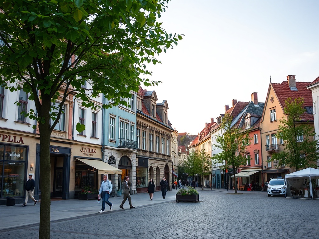 Ilustracja przedstawiająca mieszkańca Bukowna planującego majówkę i korzystającego z telefonu w kontekście cyfrowego zdrowia