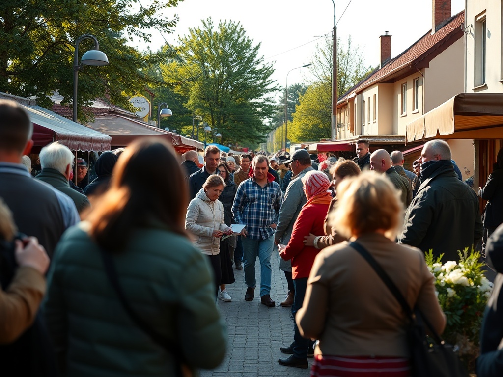 Widok na zielone tereny miejskie Bukowna podczas wiosennego dnia, idealne na majówkowe wyprawy.