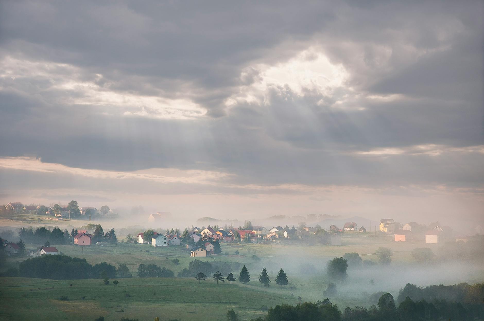 Malowniczy krajobraz leśny w okolicach Bukowna z widocznymi szlakami turystycznymi.